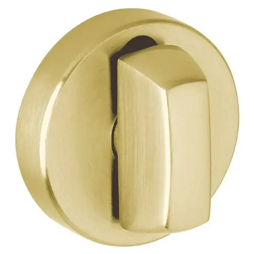 Round Turn Piece Satin Brass with Brown Finish