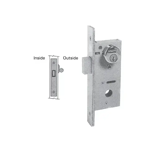 Single Cylinder 1-1/2" Backset Mortise Deadlock Bright Chrome Finish