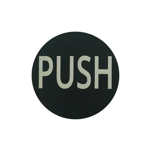 Round Push Indicator Matte Black Finish Push Matte Black