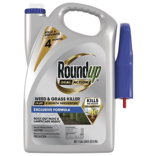 Roundup 5324504 5004010 Weed and Grass Killer, Liquid, Sprayer Application, 1 ga Bottle