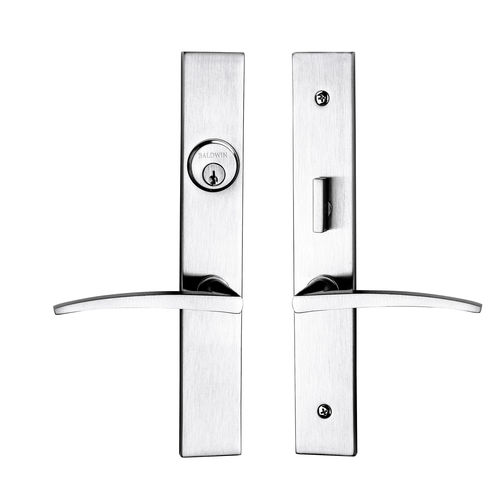 Baldwin 6915264ENTR Santa Monica Single Cylinder Entry Mortise Lock Trim Satin Chrome Finish