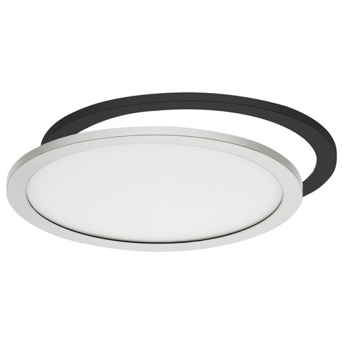 Surface Mounted Downlight, Hafele Loox5 LED 3066 24 V Monochrome,  180 mm (7 1/16"), interchangeable frame silver colored/black, 3,000 K