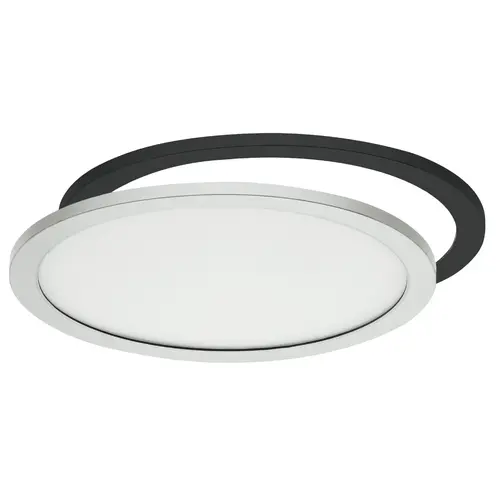 Surface Mounted Downlight, Hafele Loox5 LED 3066 24 V Monochrome,  180 mm (7 1/16"), interchangeable frame silver colored/black, 4000 K