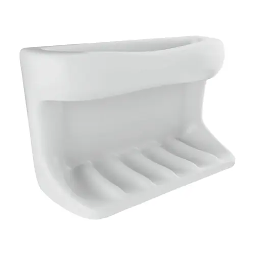 Lenape 178701 4-1/4 in. x 6-1/4 in. White Ceramic Soap Dish and Cloth Holder