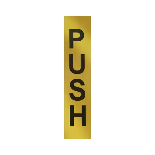 Rectangular Push Indicator Polished Brass Finish Push Polished Brass