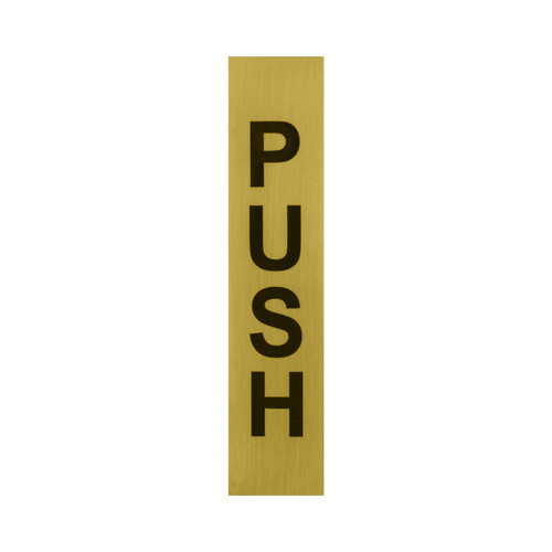 Rectangular Push Indicator Satin Brass Finish Push Satin Brass