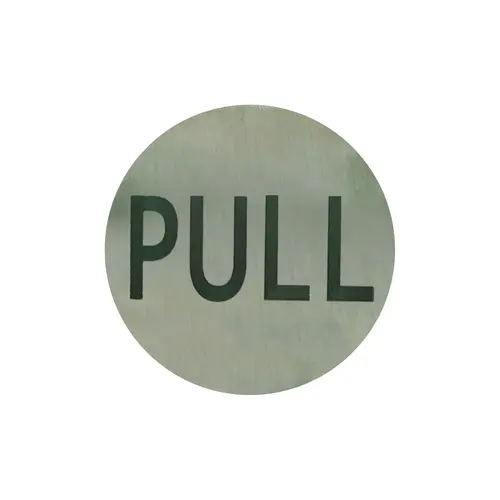 Round Pull Indicator Brushed Stainless Finish Pull Brushed Stainless