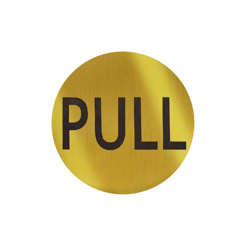 Round Pull Indicator Polished Brass Finish Pull Polished Brass