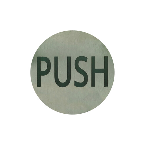 Round Push Indicator Brushed Stainless Finish Push Brushed Stainless