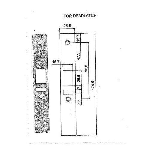 Faceplate for Deadlatch Radius Aluminum