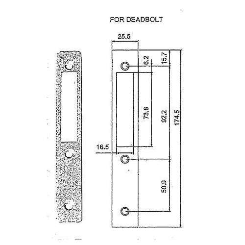 Mortise Lock Faceplate Bronze