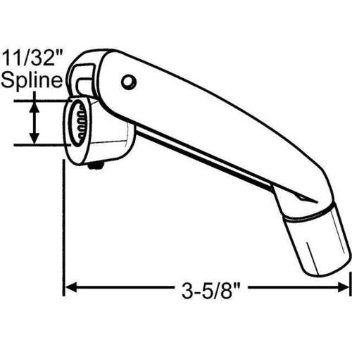 Folding Casement Handle White