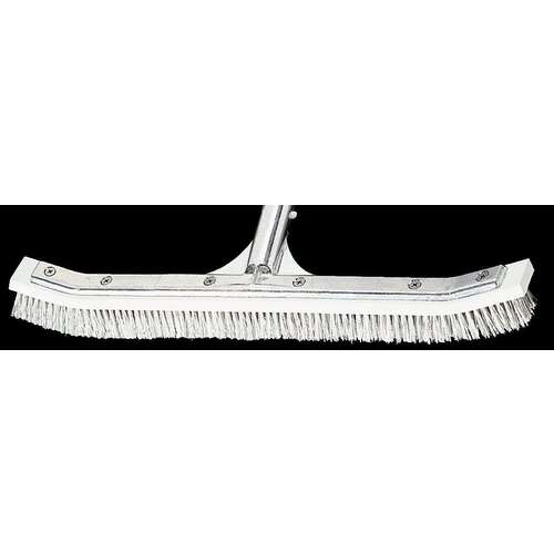 A&B Brush Manufacturing 3004 18" Curved Combination Wall Brush With Mixed Ss And Synthetic Bristles White