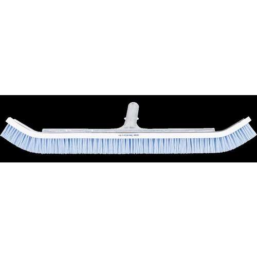 24" Curved Aluminum Wall Brush With Black Nylon Bristles