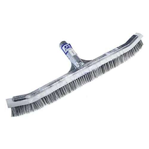 A&B Brush Manufacturing 3024 A&B Curved Aluminum Wall Brush, Combo Stainless Steel & Synthetic Bristles 24"