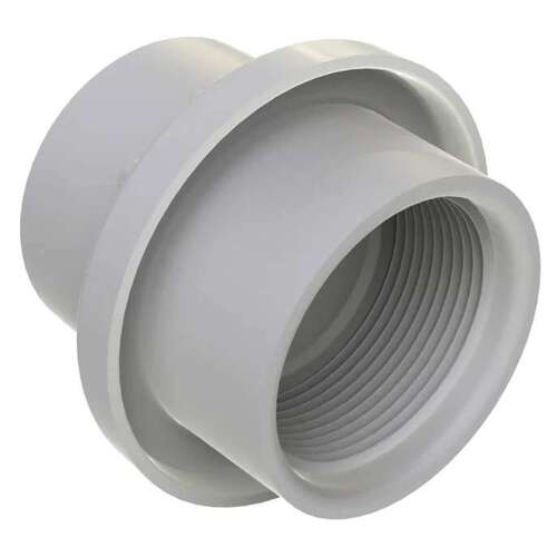 AQUASTAR POOL PRODUCTS INC 3603 Light Niche/Return Fitting (Fits Over 11/2" Pipe), Light Gray