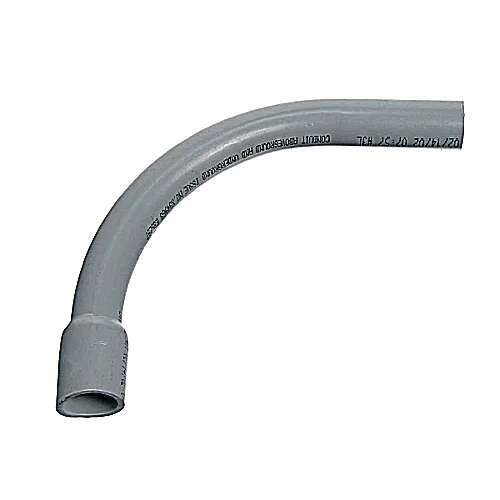 Elbow, 1-1/4"Bell End Gray PVC Schedule 40 90 Degrees Standard Bend Radius