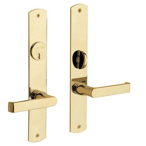 Denver Full Dummy Mortise Lock Trim Blank Plates Unlacquered Brass Finish