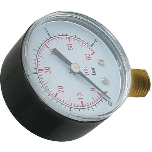 0-60 Pressure Test Gauge; Bottom Mount