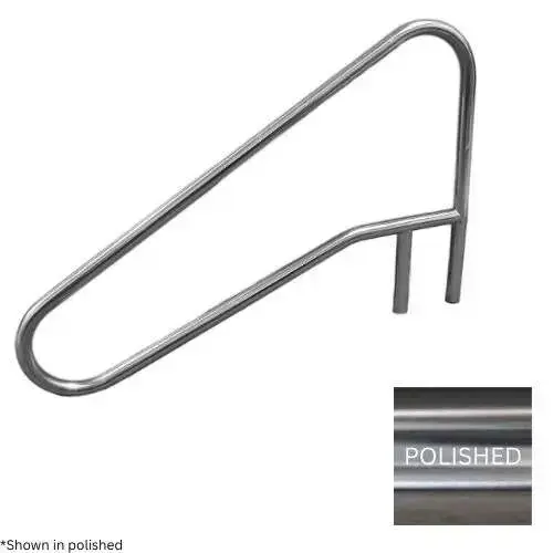 GLOBAL POOL PRODUCTS GPP-RL-C49-4BND-WB-SS Classic 4 Bend Dip To Water Handrail With Welded Brace Polisehd .049 Polished Steel