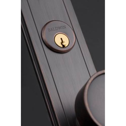 Hollywood Hills Knob by Knob Double Cylinder Entry Mortise Lock Trim Lifetime Bright Nickel Finish