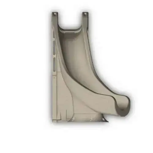 GLOBAL POOL PRODUCTS GPPSTW-SAND-L 7' 8" Sandstone Tidal Wave Left Turn Pool Slide With Enclosed Ladder