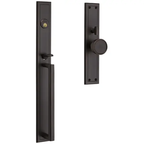 Baldwin 6946112ENTR Hollywood Hills Handleset Single Cylinder Entry Mortise Lock Trim Venetian Bronze Finish