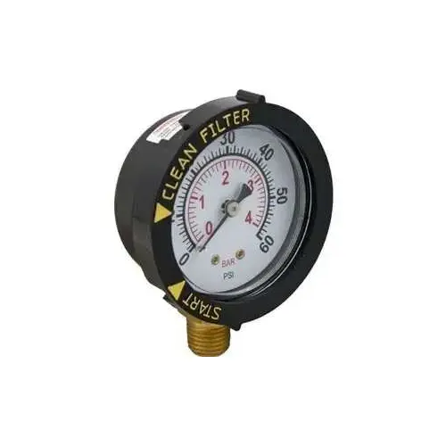 2" .25" Mpt Pressure Gauge W/ Indicator