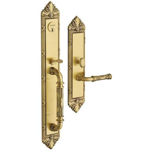 Estate Edinburgh Mortise Lock Trim Set Satin Brass & Brown