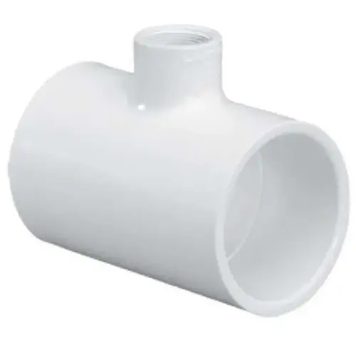 1-1/2" x 1-1/2" x 1" Tee PVC Sch. 40 Slip White