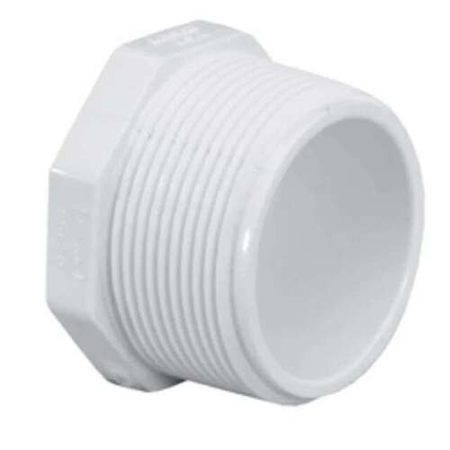 PVC Fittings 450025 2-1/2" Plug PVC Sch. 40 MPT White