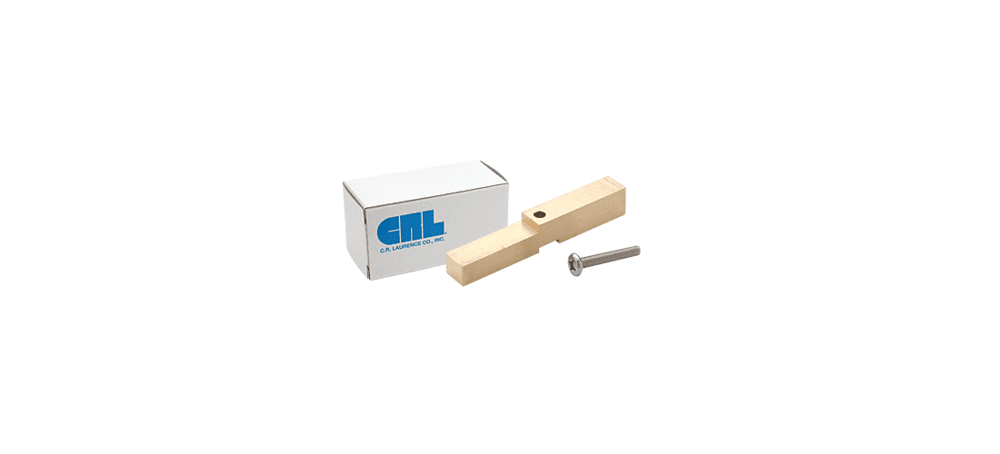 C.R LAURENCE HAB01BSC CRL Brushed Satin Chrome Adapter Block for Prima Shell and Rondo Hinges