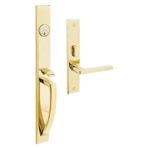 Lakeshore Left Hand Full Dummy Mortise Lock Trim Blank Plates Lifetime Brass Finish