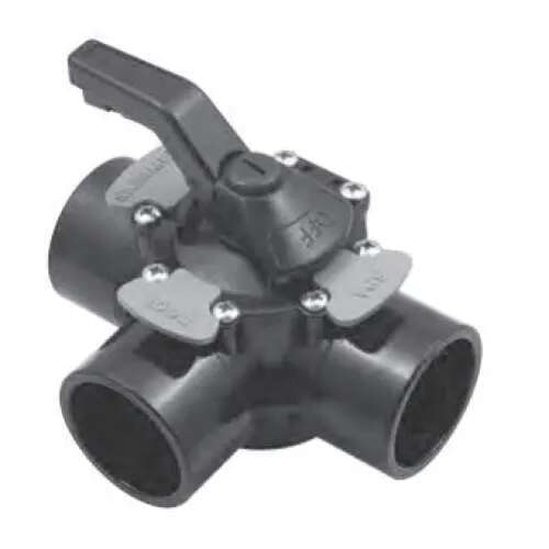 2"-2.5" 3-port Cpvc Truseal Valve Black