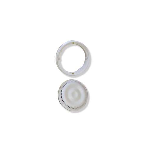 Afras Industries 10064W Anti Vortex Cover and Ring w/2 Screws, Round, White