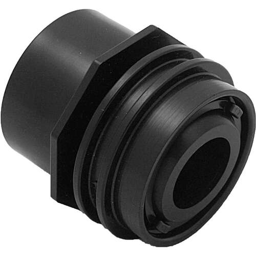 AQUASTAR POOL PRODUCTS INC 3301 Flush-Mount Return Fitting with Water Stop, Eyeball and Nut (Fits Inside 2" Pipe), White Black