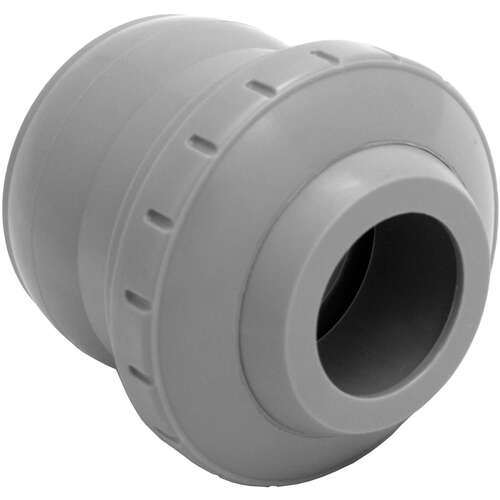 AQUASTAR POOL PRODUCTS INC 6101 Three-Piece Directional Eyeball Fitting 2" Knock-In, White 1" Orifice