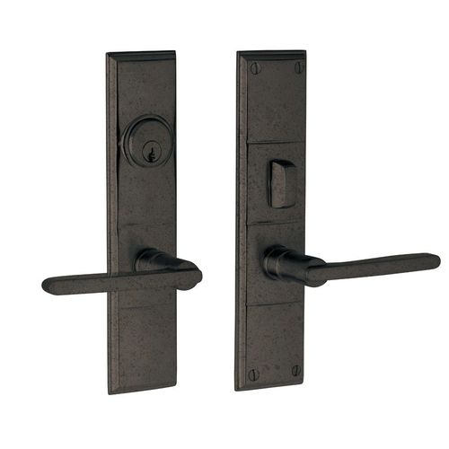 Houston Single Cylinder Entry Mortise Lock Trim Distressed Oil Rubbed Bronze Finish