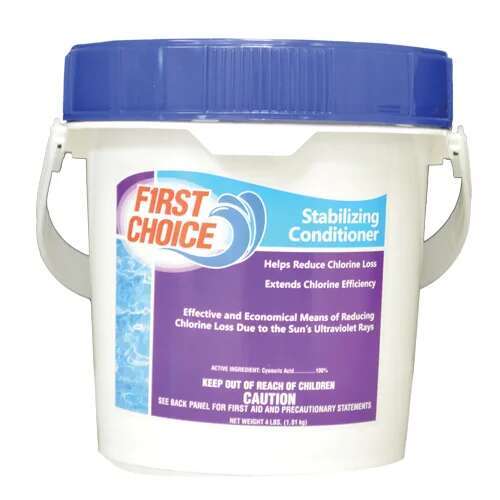 First Choice Building Products F081004032FC Chlorine Stabilizing Conditioner 4 lb Pail