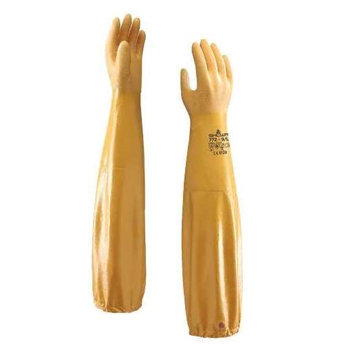 Long Rubber Gloves 26In Large Yellow