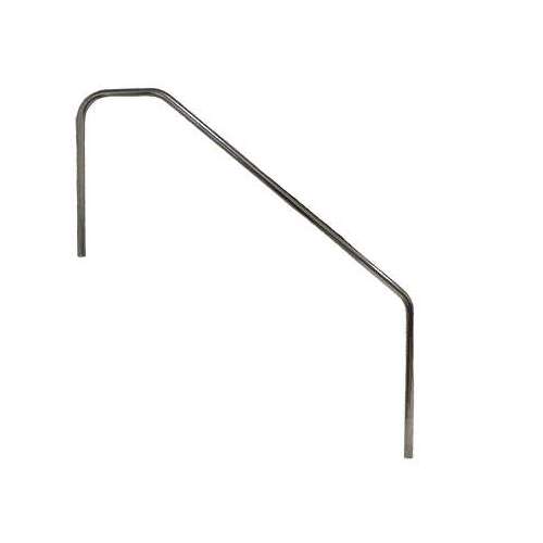 GLOBAL POOL PRODUCTS 3HR-5-065-1 Rail 5' 3-Bend Stair Rail .065 12" Extended Stainless Steel