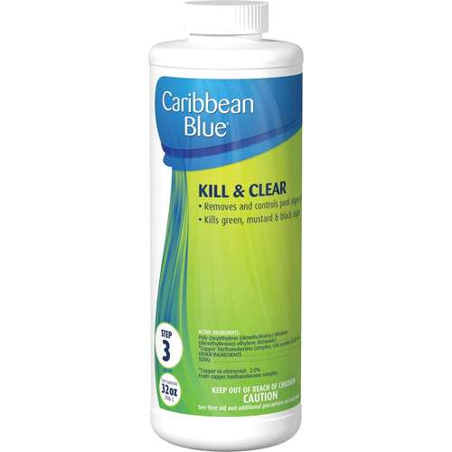 Caribbean Blue C005162-CS20Q Pool Kill & Clear Algaecide 32 fl oz Bottle pack of 12