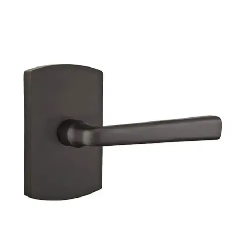 Cimarron Lever Right Hand Passage With Style # 4 Rose Flat Black Finish