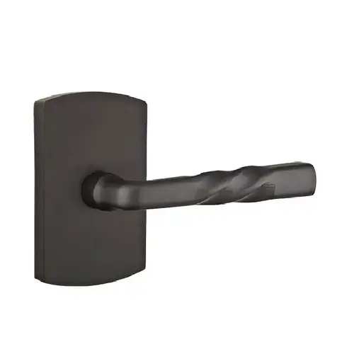 Montrose Lever Left Hand Privacy With Style # 4 Rose Flat Black Finish