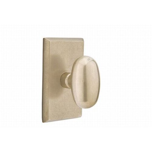 Bronze Egg Knob Passage With Style # 3 Rose Tumbled White Bronze Finish