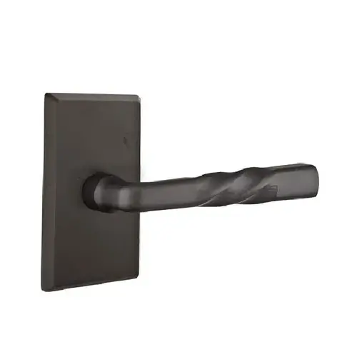 Montrose Lever Right Hand Privacy With Style # 3 Rose Flat Black Finish