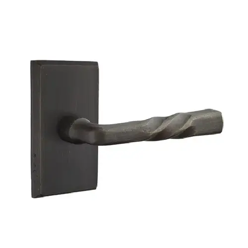 Montrose Lever Left Hand Privacy With Style # 3 Rose Medium Bronze Finish