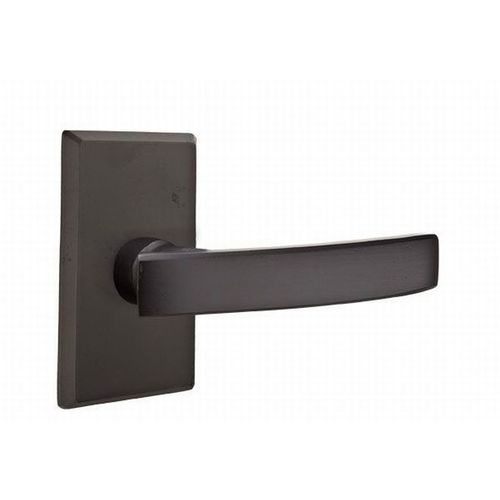 Yuma Lever Right Hand Passage With Style # 3 Rose Flat Black Finish