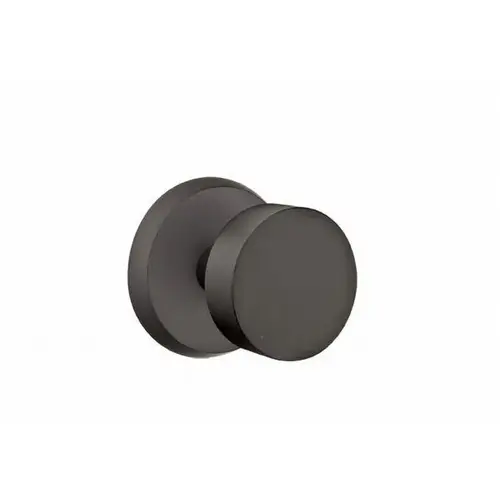 Bronze Round Knob Dummy Pair With Style # 2 Rose Flat Black Finish