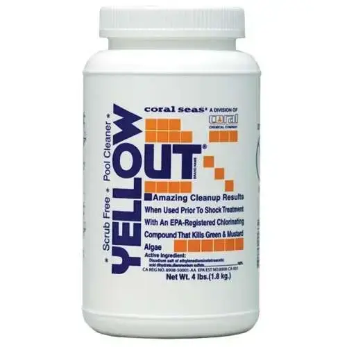 Coral Seas 17614COR Yellow Out Algaecide 4 lb Bottle